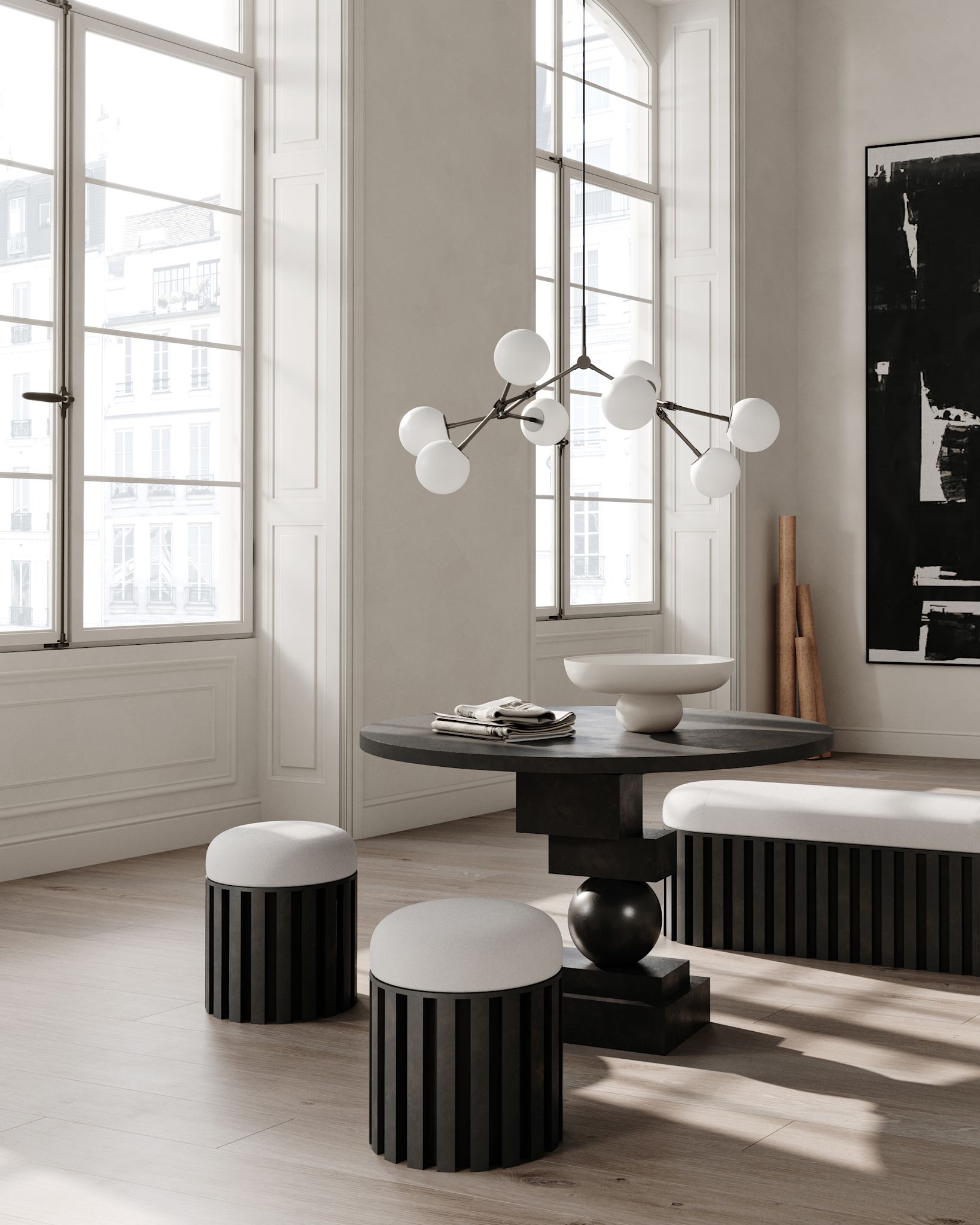 101 Copenhagen - Drop Chandelier Bulp, Mini - Grey - Chandelier