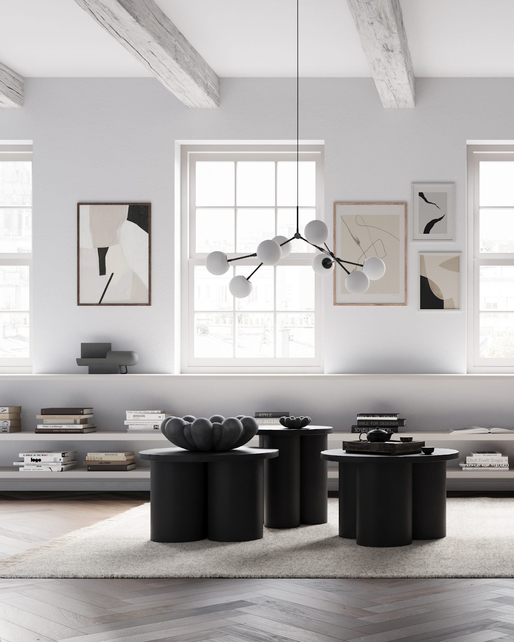 101 Copenhagen - Drop Chandelier Bulp, Mini - Grey - Chandelier