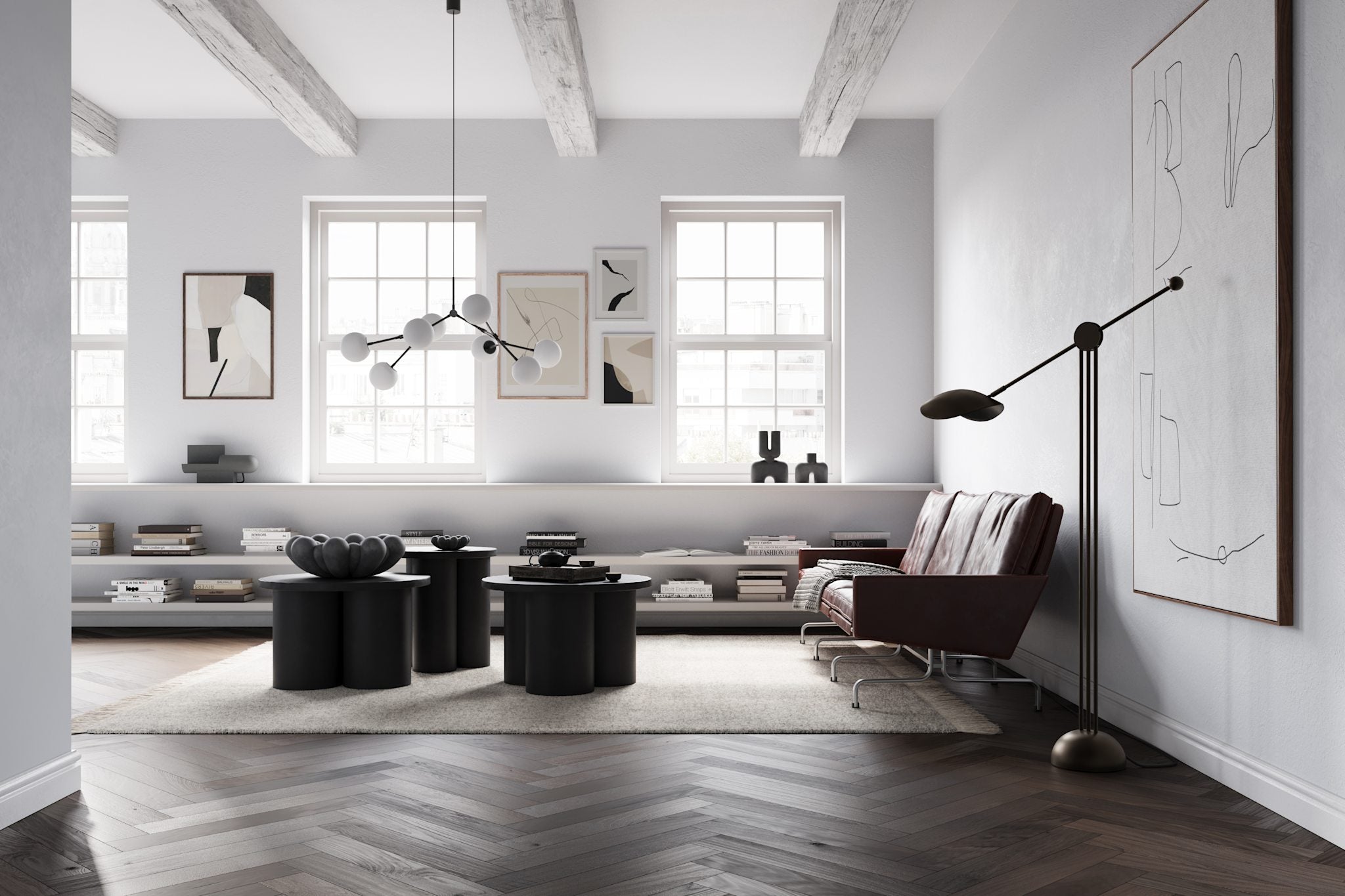 101 Copenhagen - Drop Chandelier Bulp, Mini - Grey - Chandelier