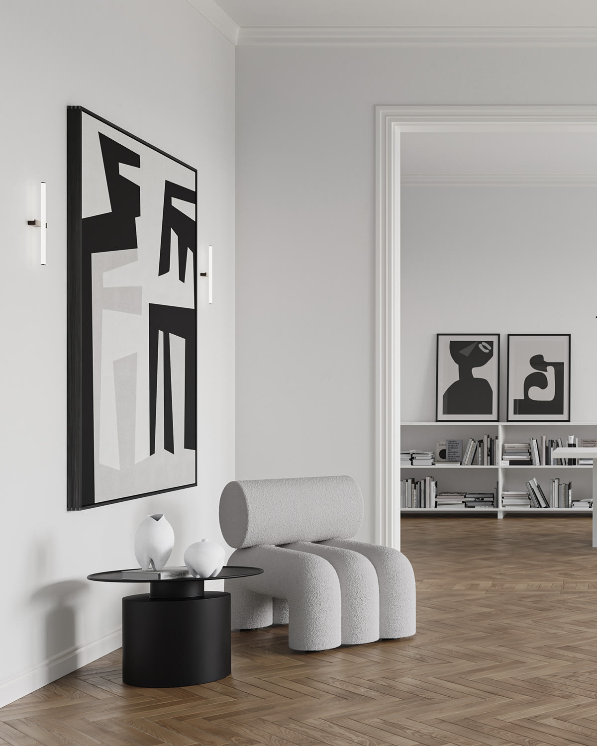 101 Copenhagen - Pillar Table, Low - Burned Black - Coffee or Side Table