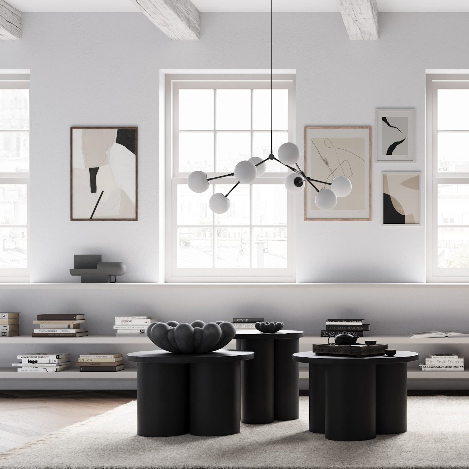 101 Copenhagen - Bloom Tray, Big - Dark Grey - Tray