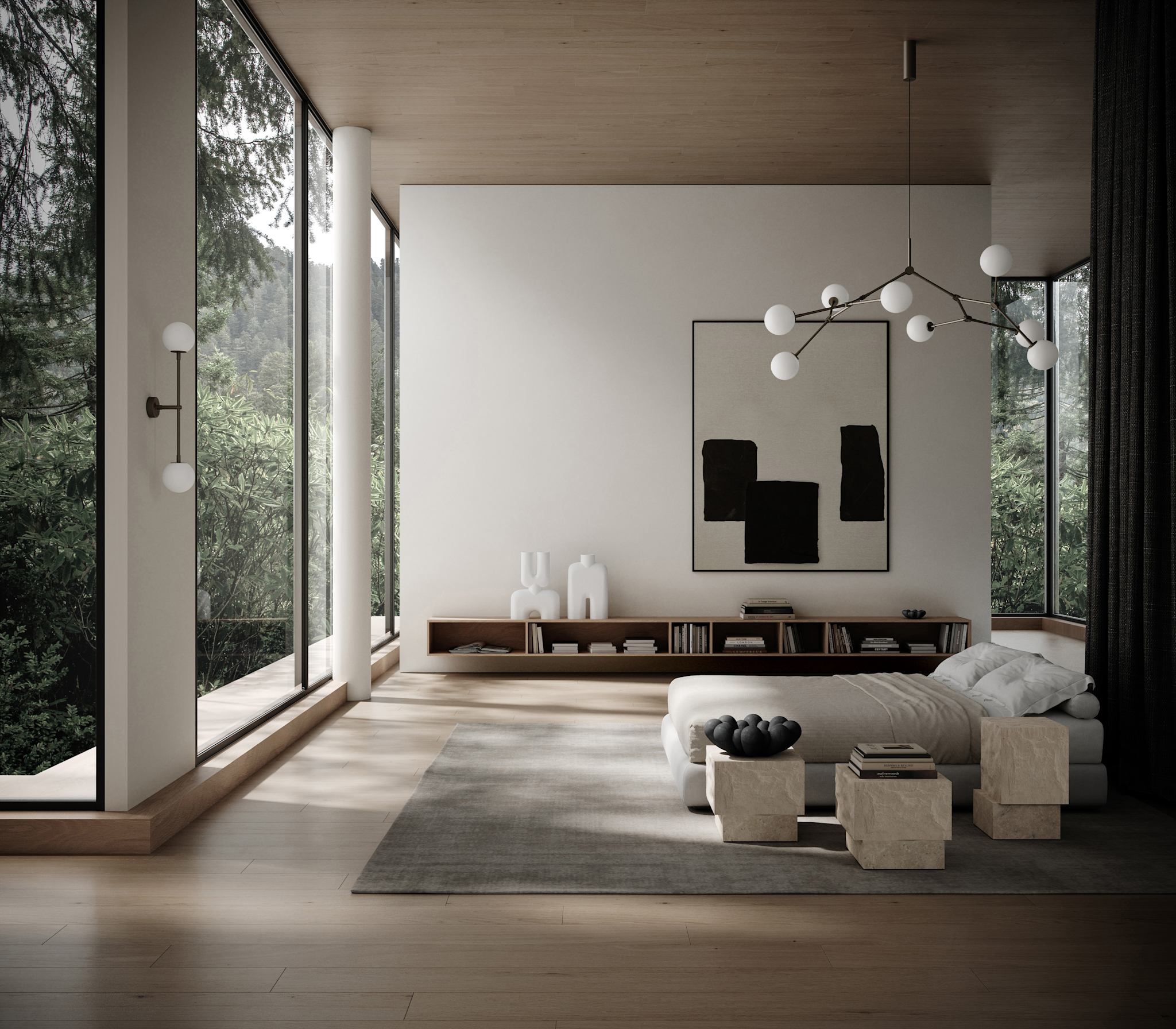 101 Copenhagen - Temple Coffee Table, Tall - Limestone - Table