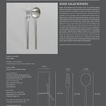101 Copenhagen - Kogei Salad Servers - Brushed Steel - Salad Servers