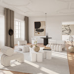 101 Copenhagen - Big Foot Table, Low - Bone White - Coffee or Side Table