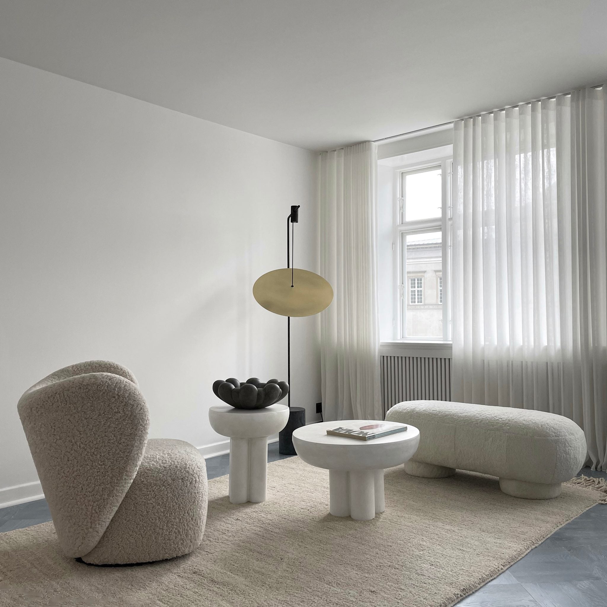 101 Copenhagen - Crown Table, Tall - Bone White - Coffee or Side Table