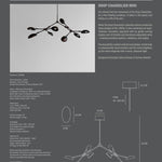 101 Copenhagen - Drop Chandelier, Mini - Burned Black (5m) - Chandelier