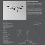 101 Copenhagen - Drop Chandelier, Mini - Bronze (5m) - Chandelier