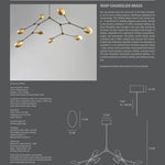 101 Copenhagen - Drop Chandelier - Brass (5m) - Chandelier