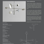 101 Copenhagen - Sahn Chandelier - Chrome (5m) - Chandelier