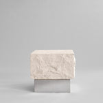 101 Copenhagen - Temple Coffee Table, Low - Chrome / Limestone - Table