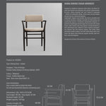 101 Copenhagen - Nama Dining Chair, Armrest - Coffee Black, Linen - Dining Chair