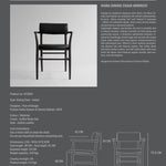 101 Copenhagen - Nama Dining Chair, Armrest - Coffee Black, Aniline Leather - Dining Chair