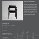 101 Copenhagen - Nama Dining Chair, Armrest - Coffee Black, Aniline Leather - Dining Chair