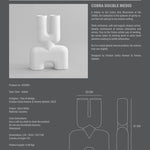 101 Copenhagen - Cobra Vase Double, Medio - Bone White - Vase