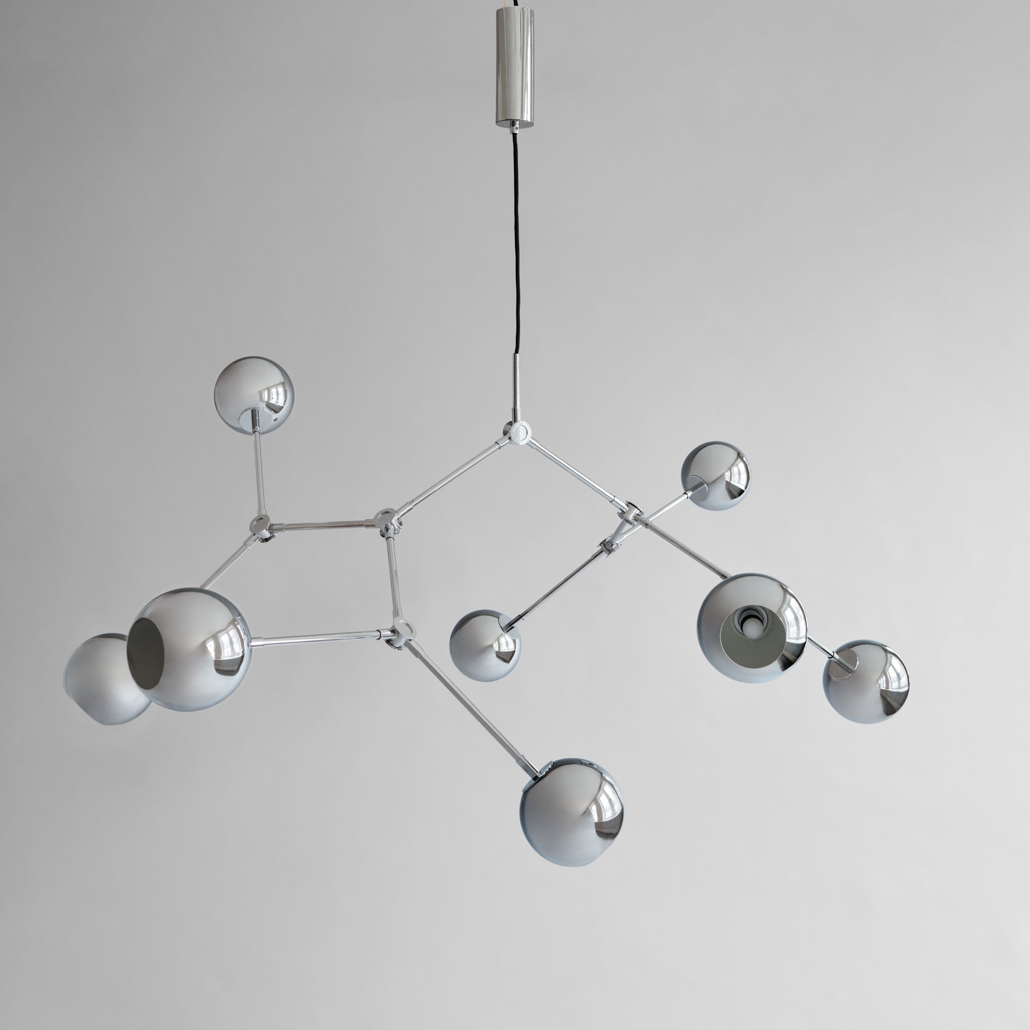 101 Copenhagen - Drop Chandelier Globe - Chrome (5m) - Chandelier