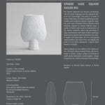 101 Copenhagen - Sphere Vase Square Shisen, Big - Bone White - Vase