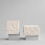 101 Copenhagen - Temple Coffee Table, Low - Chrome / Limestone - Table