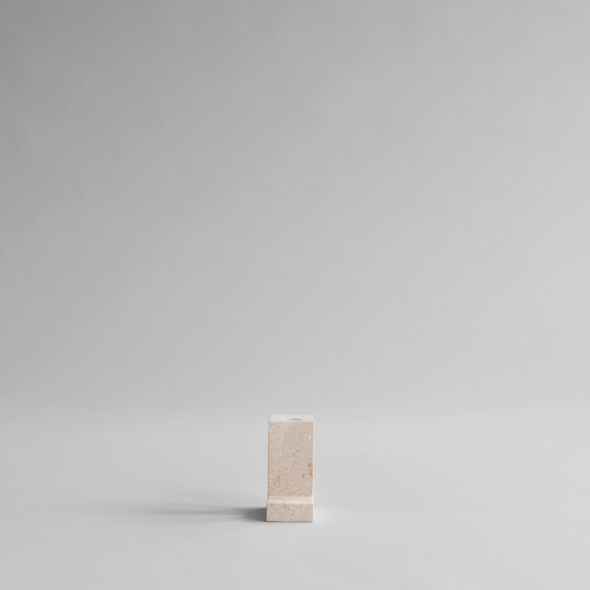 101 Copenhagen - Brick Candle Holder, Tall - Limestone - Candle Holders