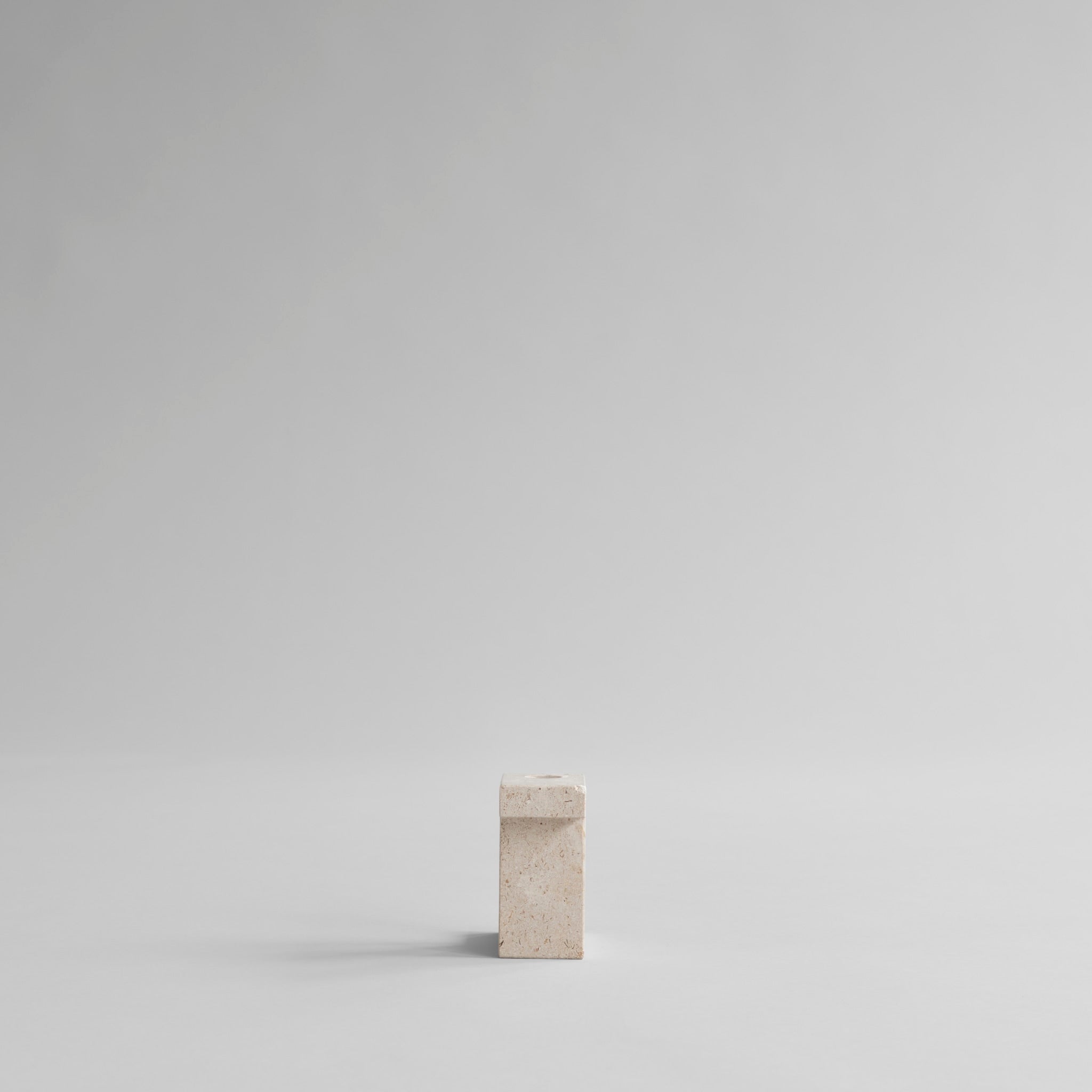 101 Copenhagen - Brick Candle Holder, Tall - Limestone - Candle Holders