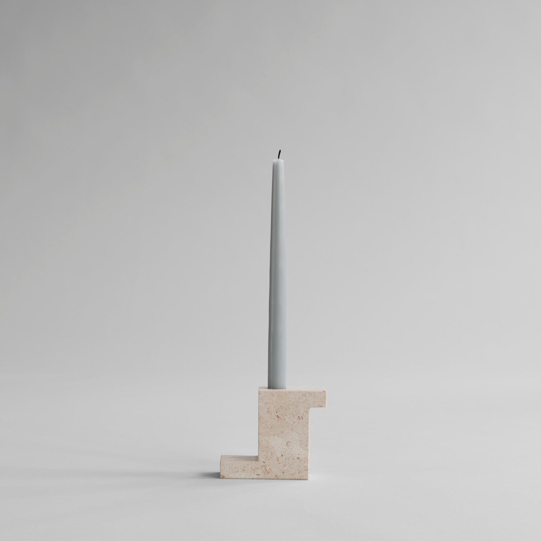 101 Copenhagen - Brick Candle Holder, Tall - Limestone - Candle Holders