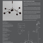 101 Copenhagen - Drop Chandelier Globe - Burned Black - Chandelier
