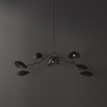101 Copenhagen Stingray Chandelier Bronze turned on and off
