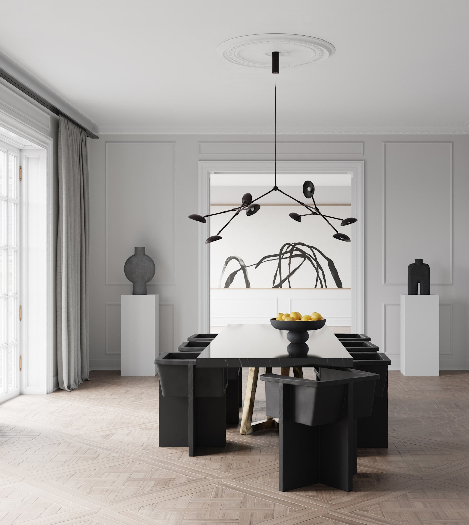 101 Copenhagen - Drop Chandelier - Burned Black (5m) - Chandelier