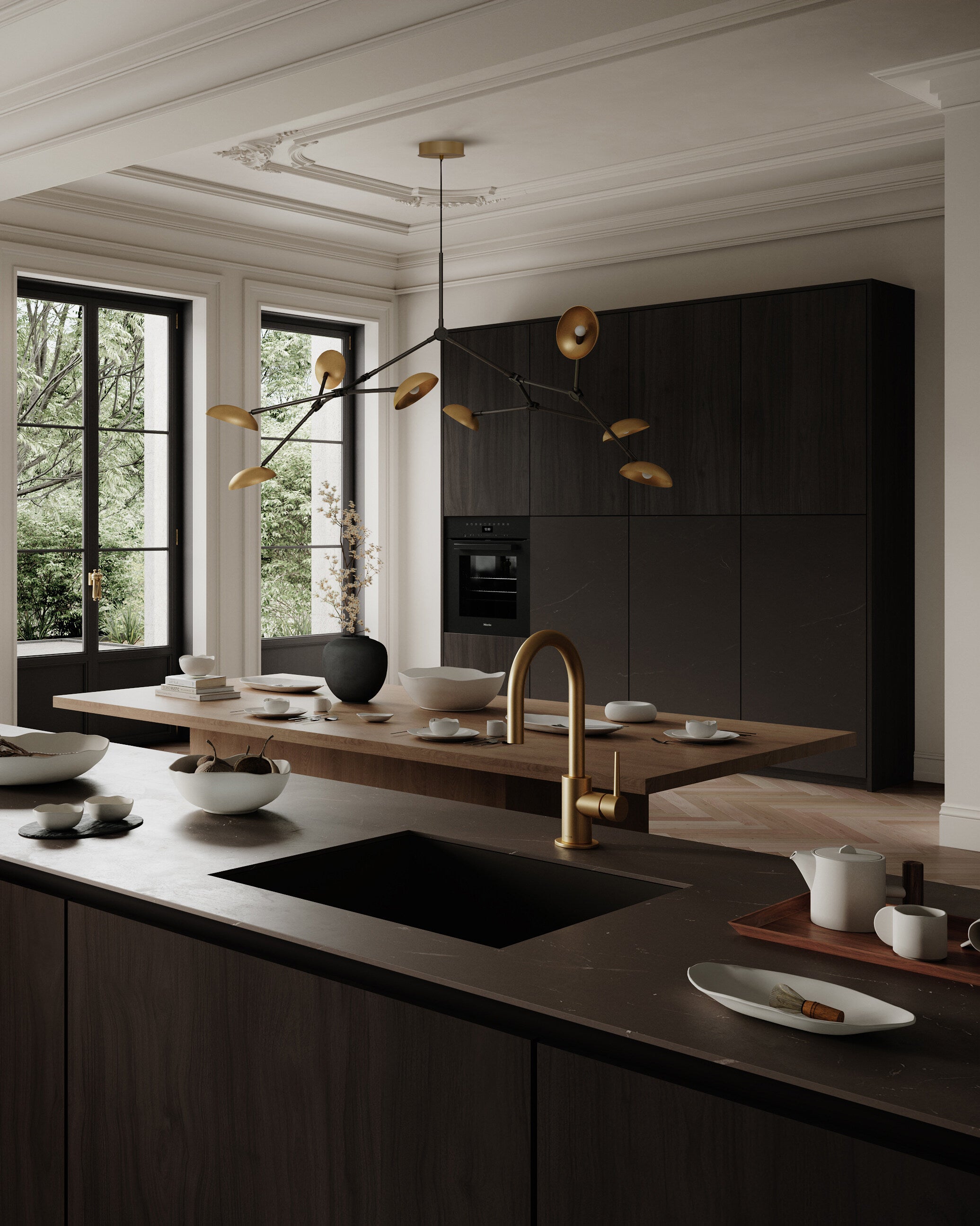 101 Copenhagen - Drop Chandelier - Brass (5m) - Chandelier