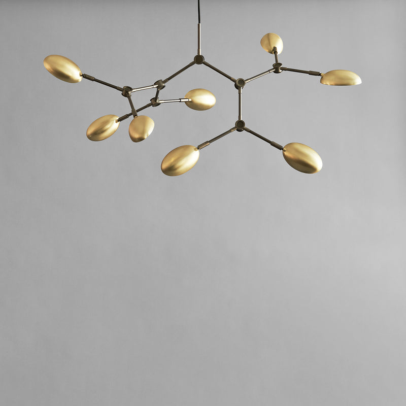 101 Copenhagen - Drop Chandelier, Mini - Brass (5m) - Chandelier