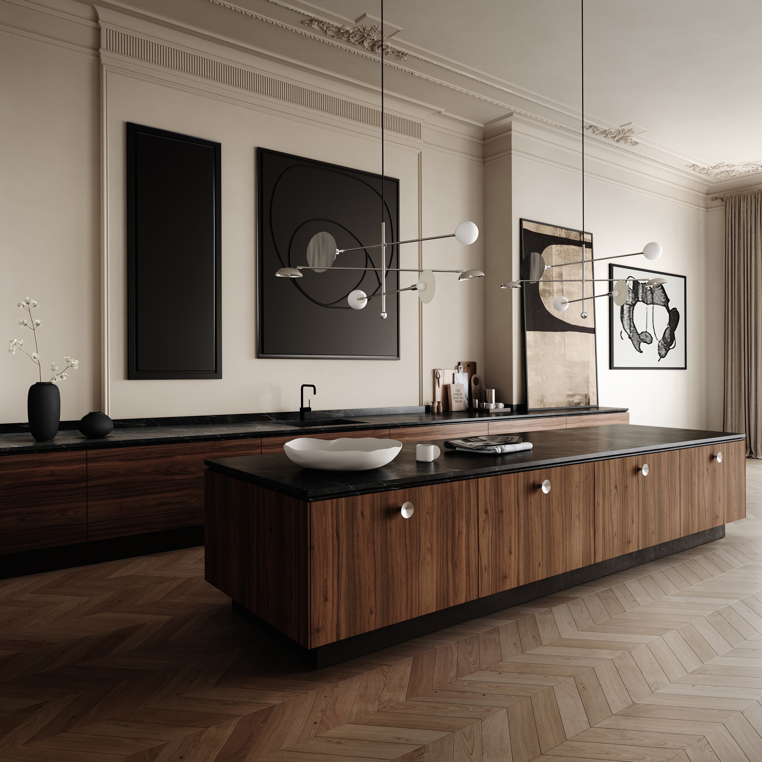 101 Copenhagen - Sahn Chandelier - Chrome (5m) - Chandelier