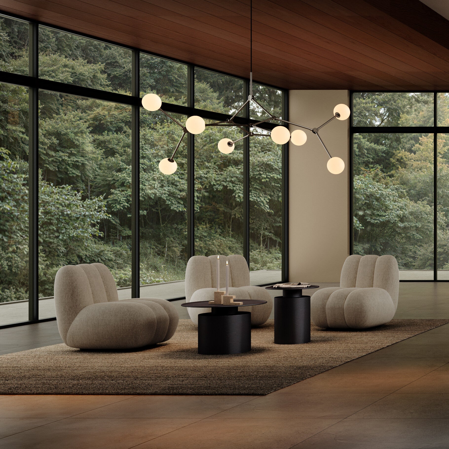 101 Copenhagen - Drop Chandelier Bulp, Grande - Grey (5m) - Chandelier