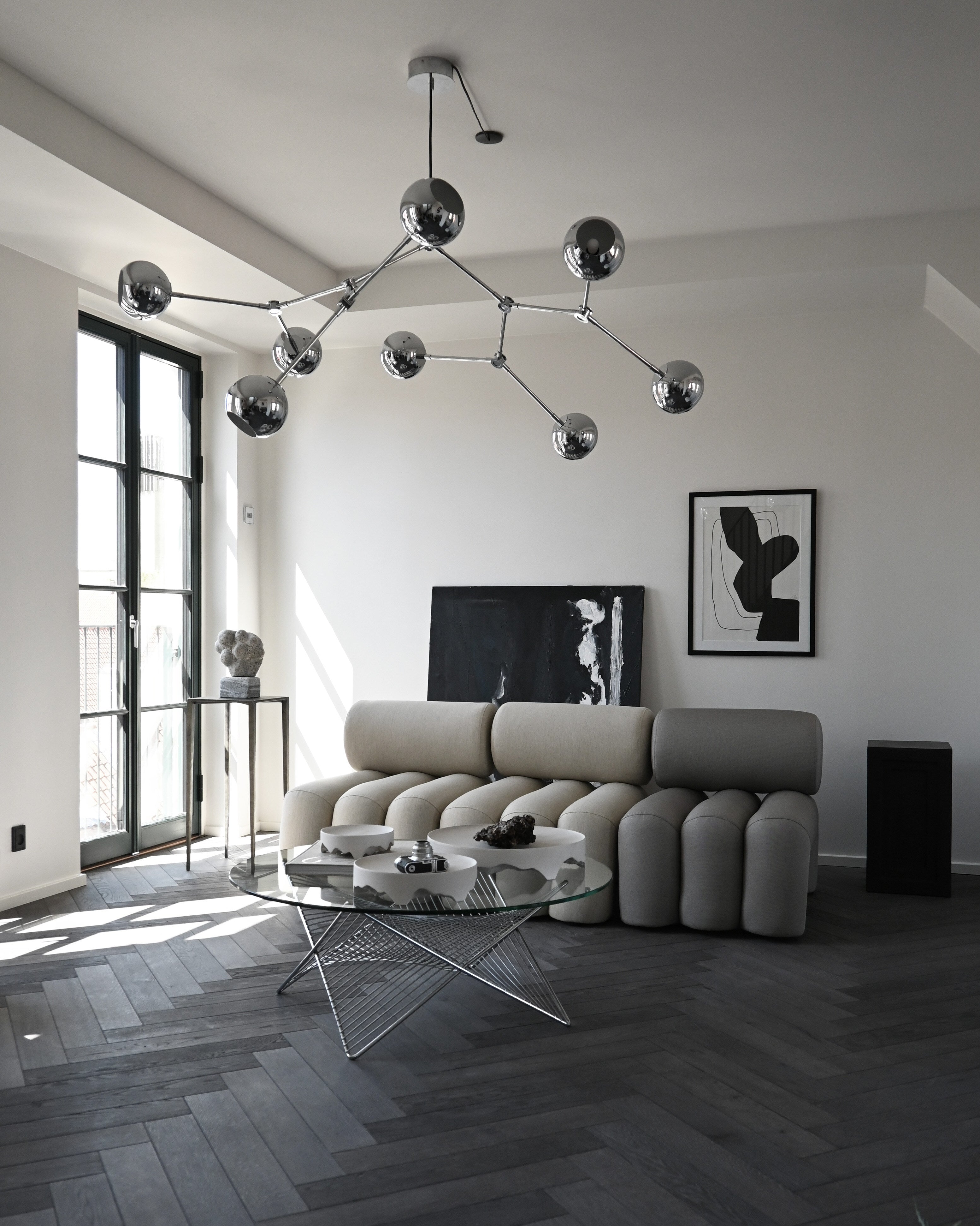 101 Copenhagen - Drop Chandelier Globe - Chrome (5m) - Chandelier