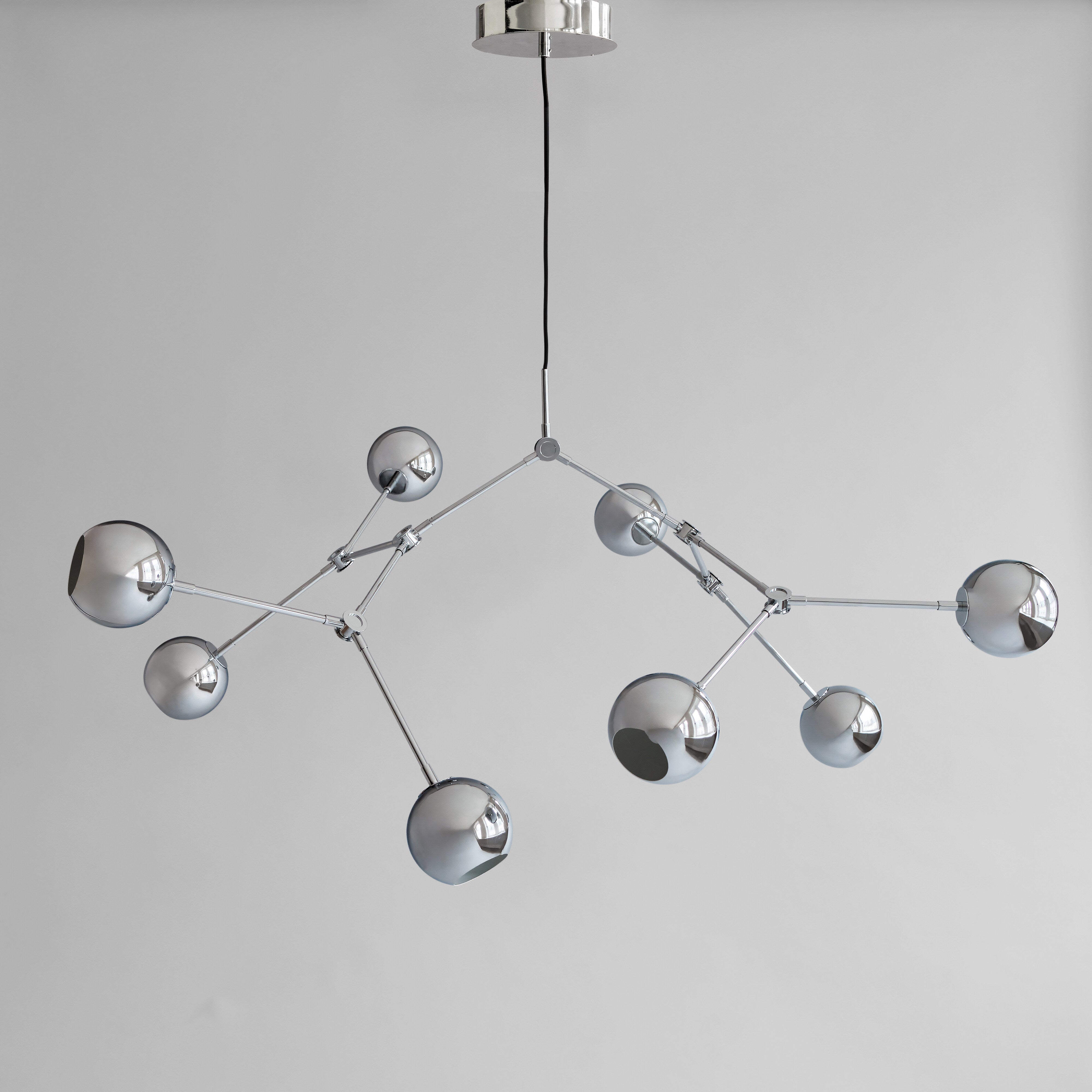 101 Copenhagen - Drop Chandelier Globe - Chrome (5m) - Chandelier
