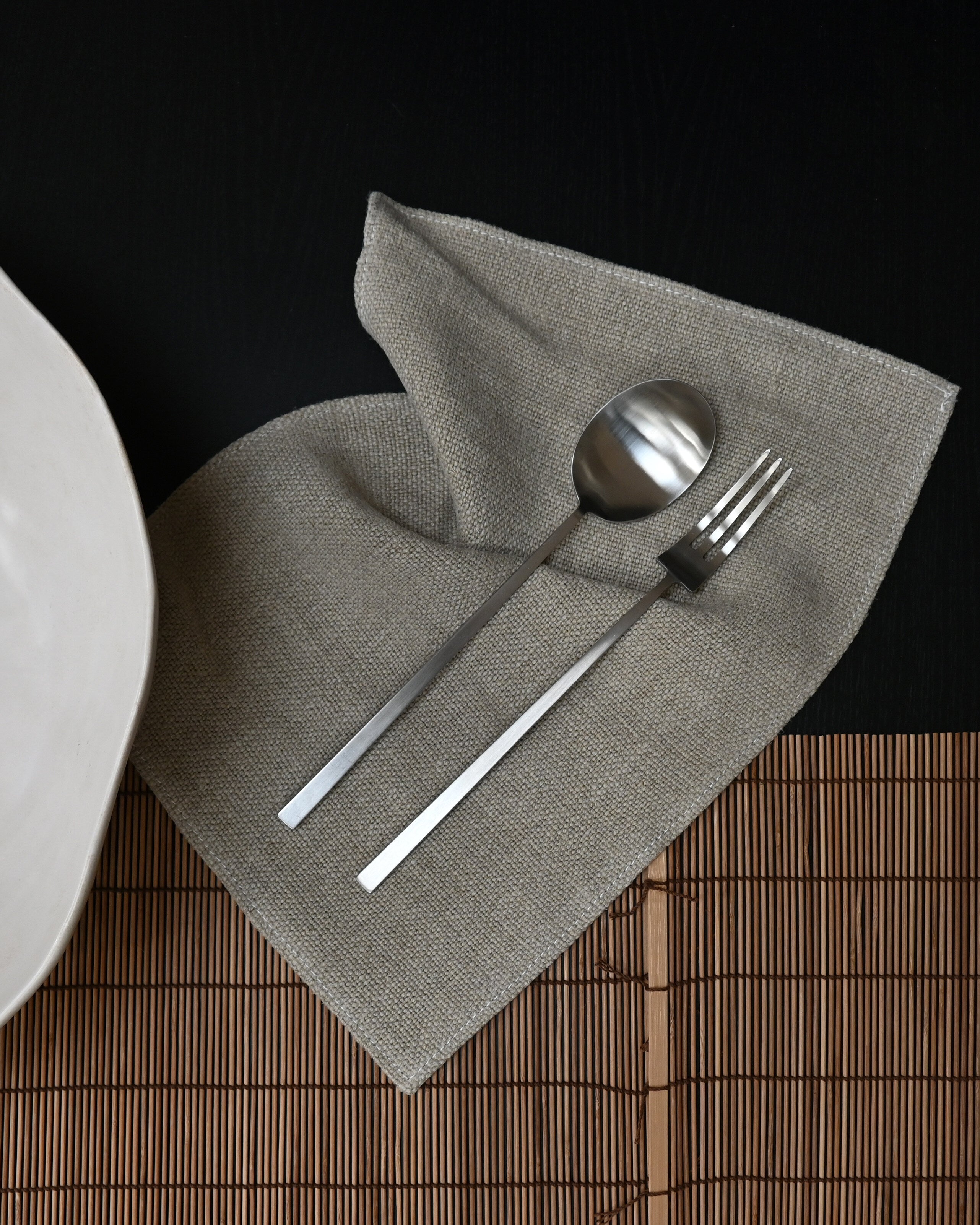 101 Copenhagen - Kogei Salad Servers - Brushed Steel - Cutlery
