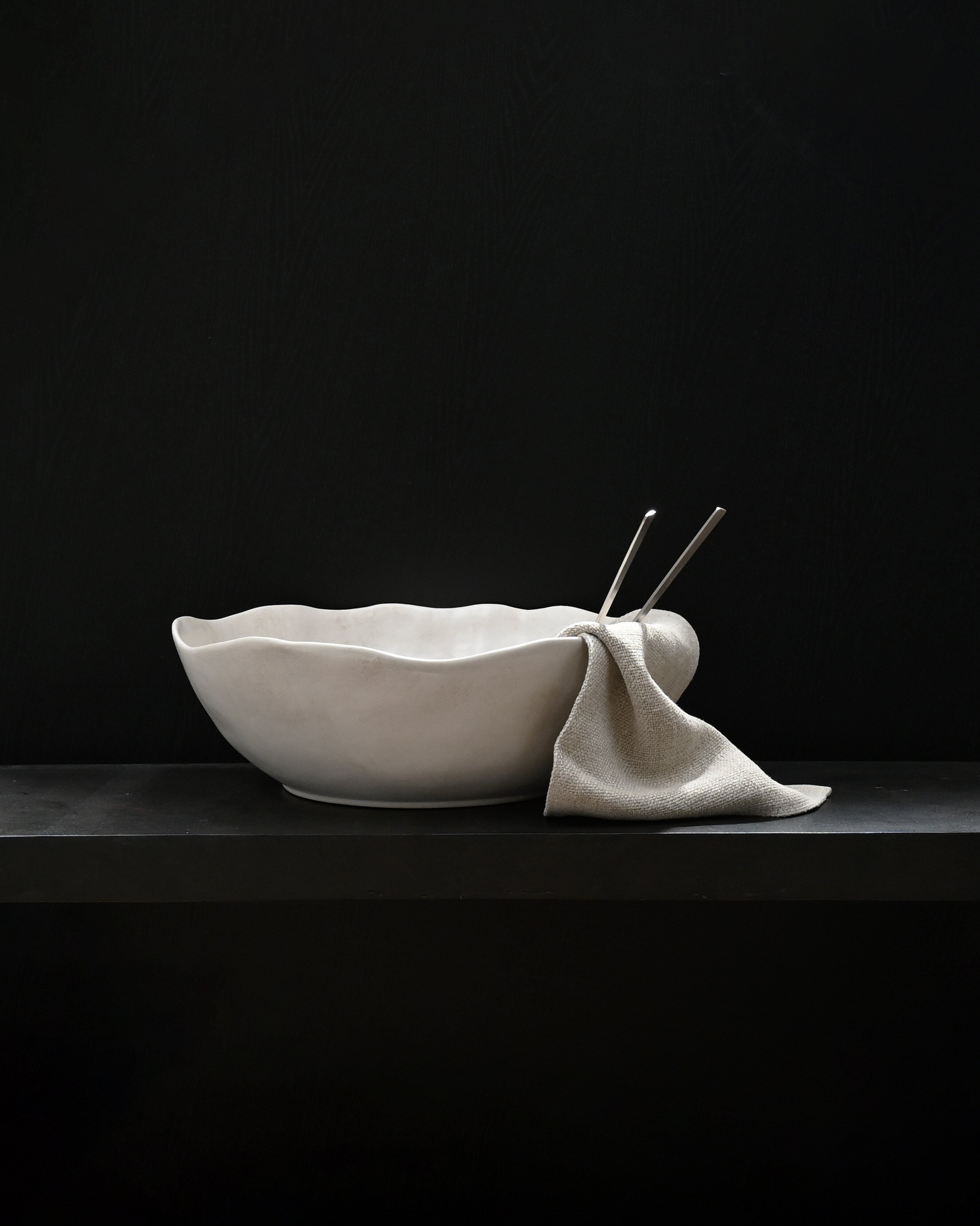 101 Copenhagen - Kogei Salad Servers - Brushed Steel - Cutlery