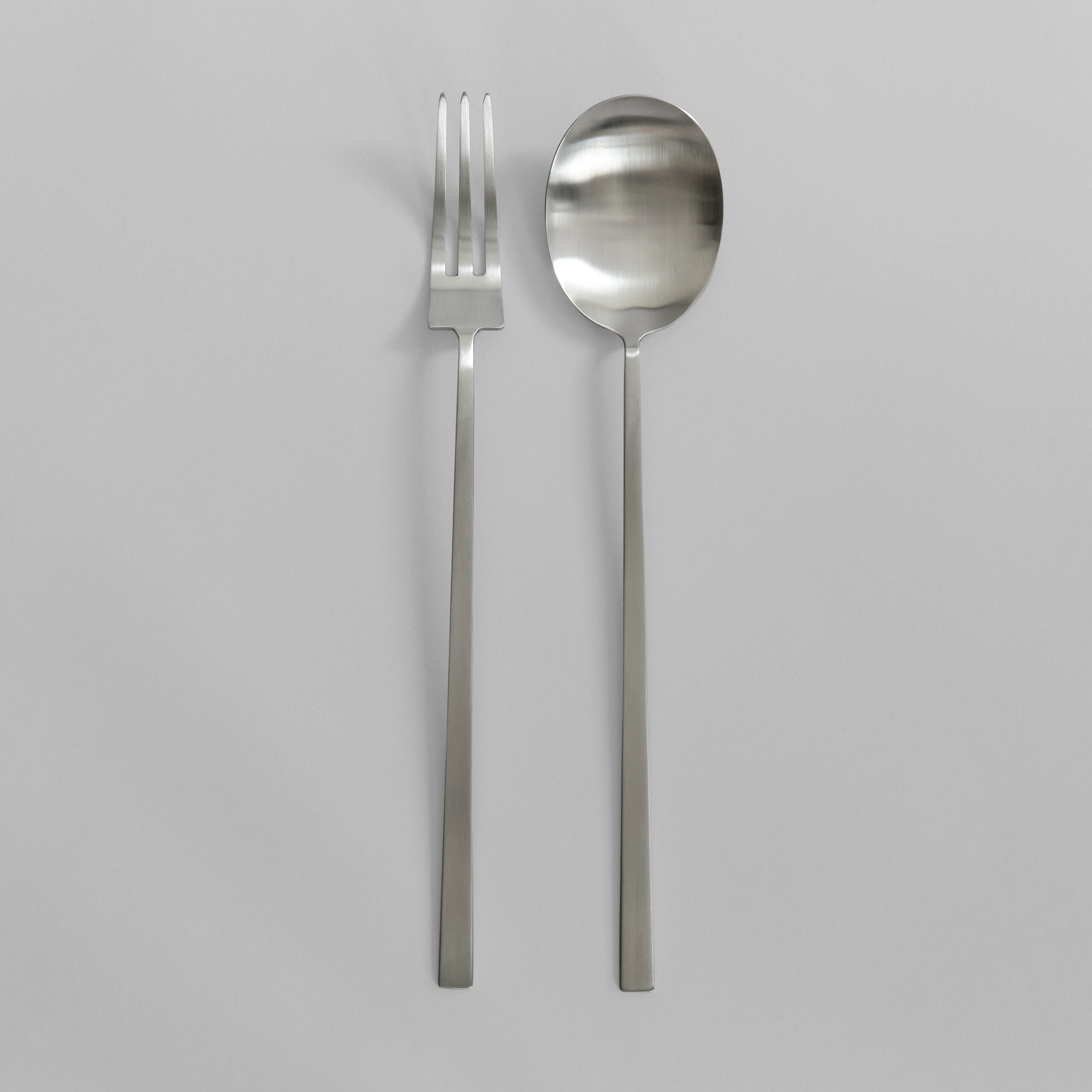 101 Copenhagen - Kogei Salad Servers - Brushed Steel - Cutlery