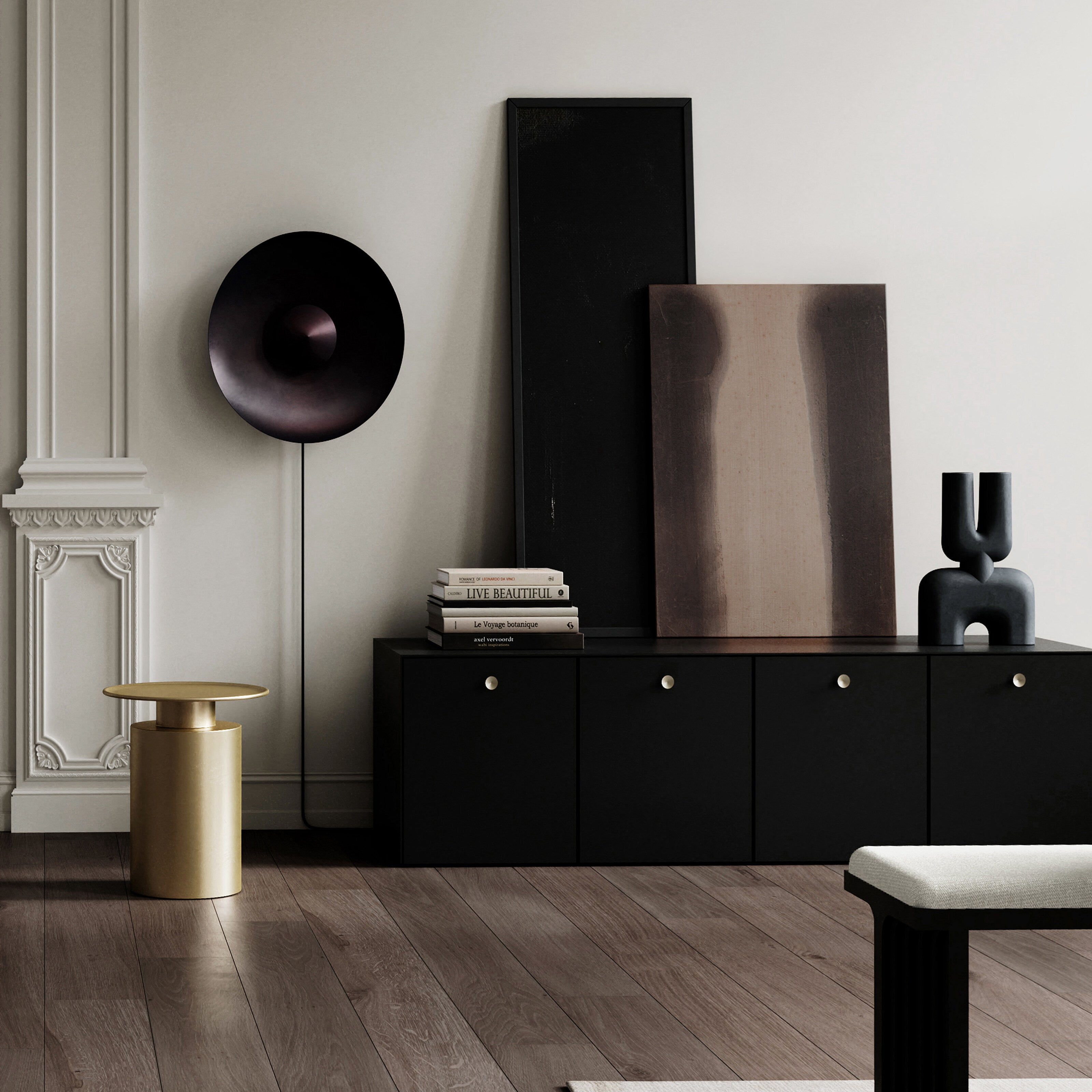 101 Copenhagen - Pillar Table, Tall - Brass - Coffee Table