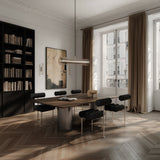 101 Copenhagen - Hiro Dining Chair, Stainless Steel - Aniline Leather Black - Dining Chair