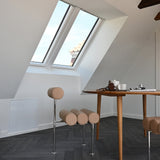 101 Copenhagen - Hiro Dining Chair, Stainless Steel - Nubuck - Dining Chair