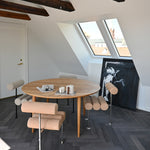 101 Copenhagen - Hiro Dining Chair, Stainless Steel - Nubuck - Dining Chair