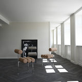 101 Copenhagen - Hiro Dining Chair, Stainless Steel - Nubuck - Dining Chair