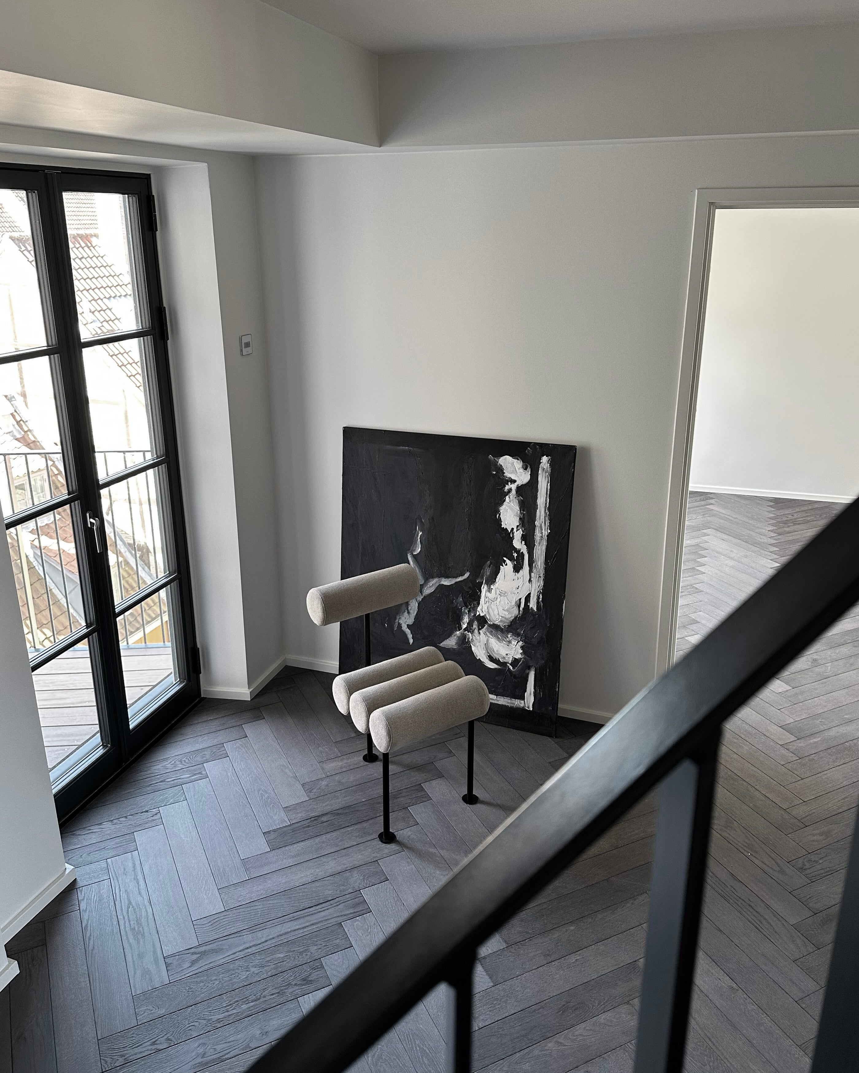 101 Copenhagen - Hiro Dining Chair, Black Frame - Sand (8047-2) - Dining Chair