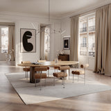 101 Copenhagen - Hiro Dining Chair, Stainless Steel - Nubuck - Dining Chair