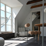 101 Copenhagen - Hiro Dining Chair, Stainless Steel - Nubuck - Dining Chair