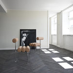 101 Copenhagen - Hiro Dining Chair, Stainless Steel - Nubuck - Dining Chair