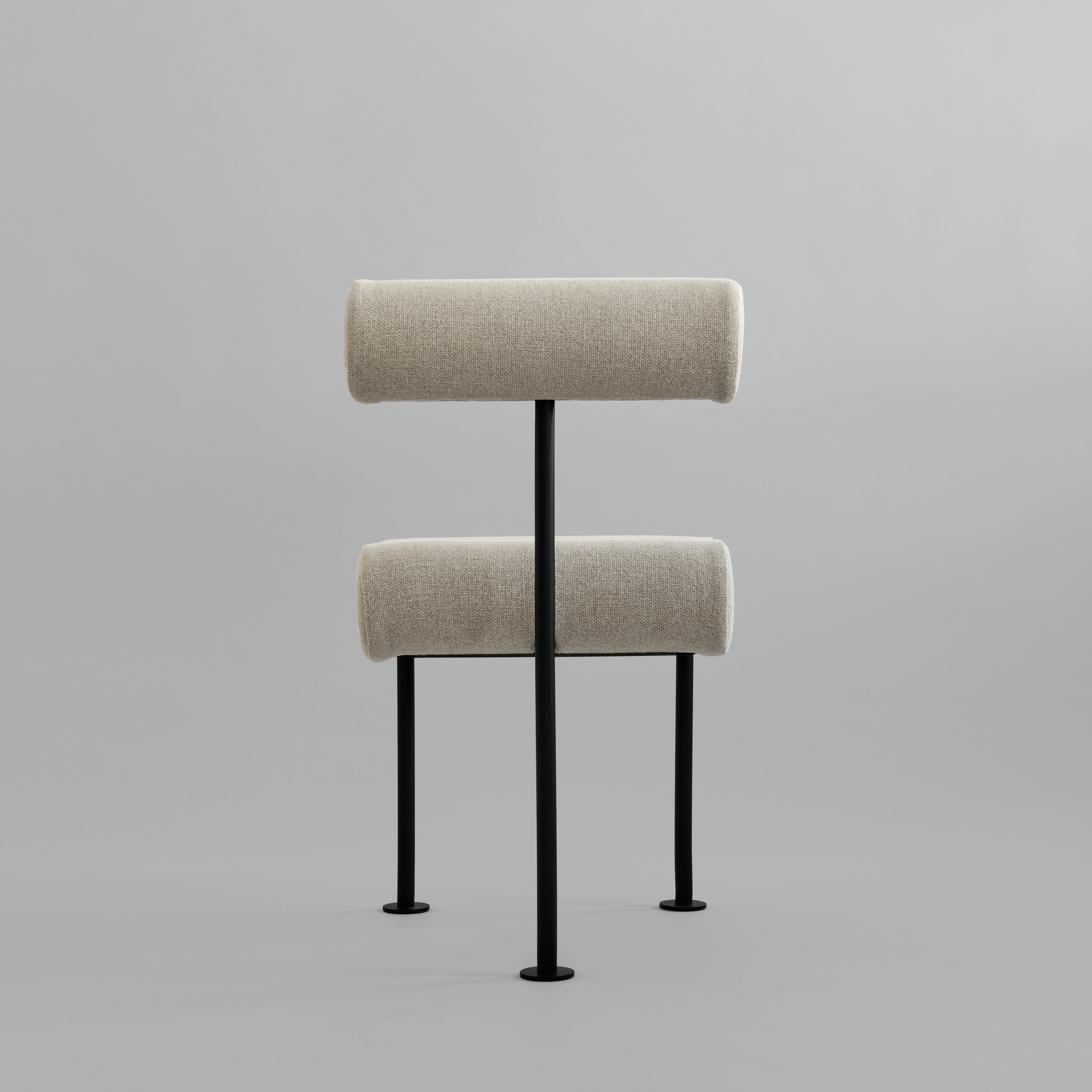 101 Copenhagen - Hiro Dining Chair, Black Frame - Sand (8047-2) - Dining Chair