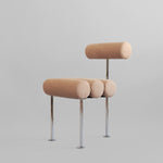 101 Copenhagen - Hiro Dining Chair, Stainless Steel - Nubuck - Dining Chair