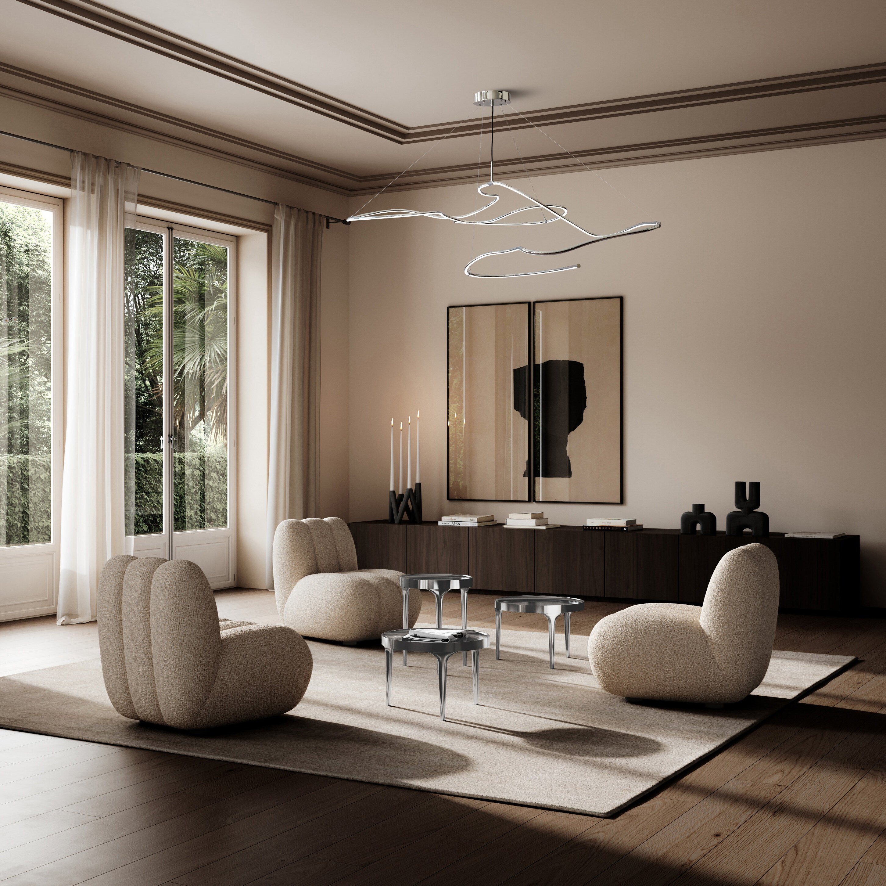 101 Copenhagen - Ghost Chandelier, Big - Chrome - Chandelier