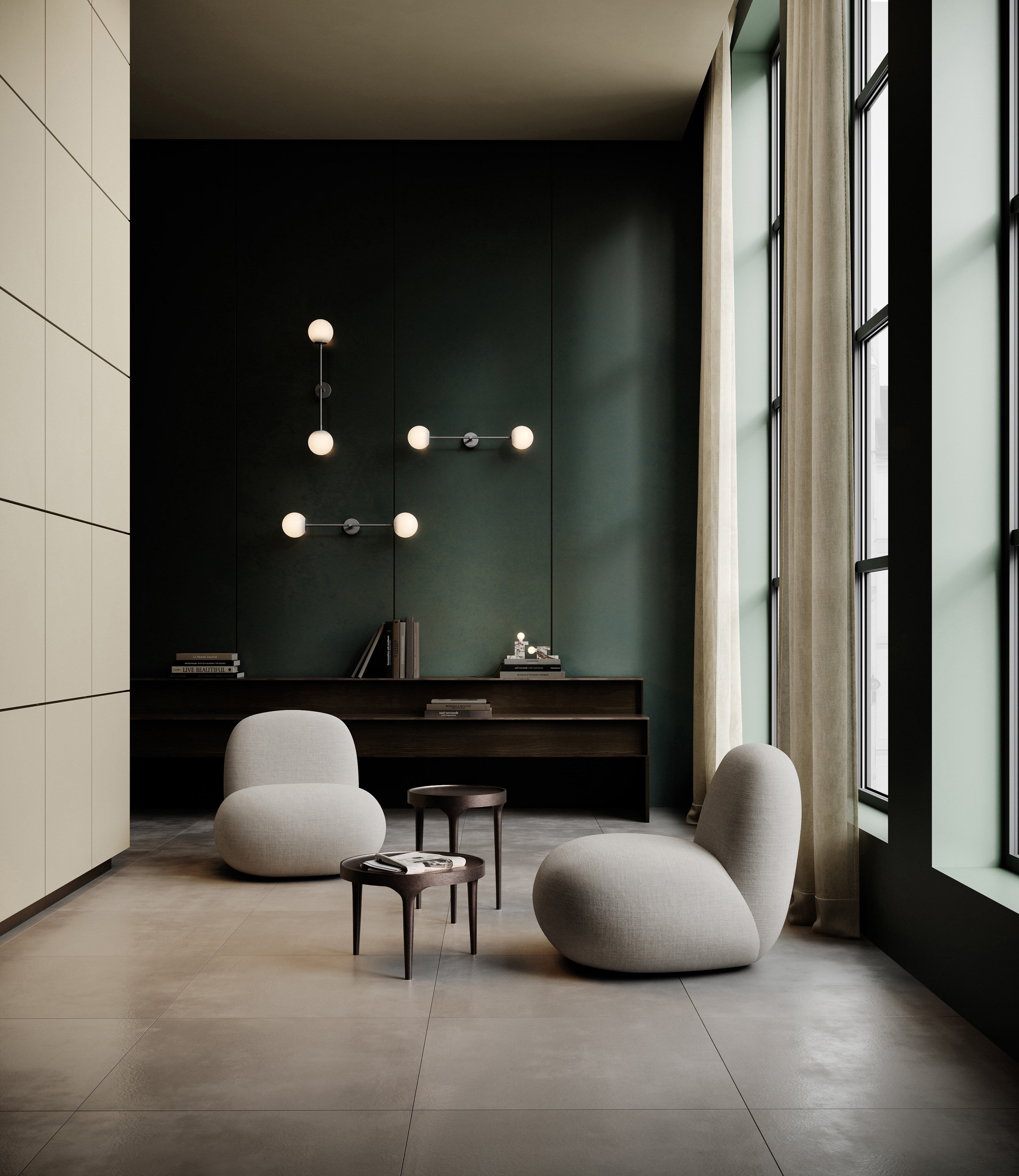 101 Copenhagen - Drop Wall Lamp Bulp - Grey - Wall Lamp