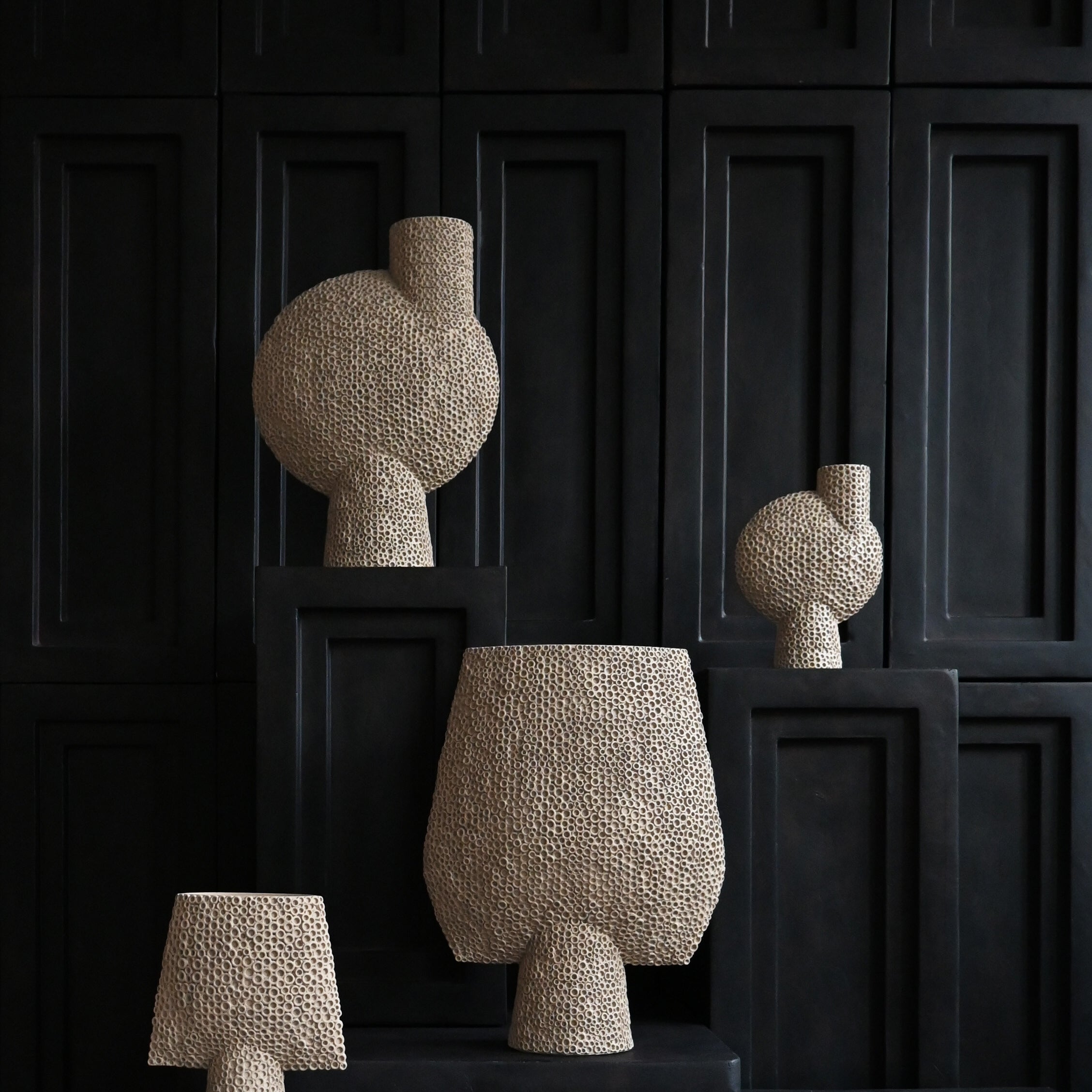 101 Copenhagen - Sphere Vase Square Shisen, Mini - Sand - Vase